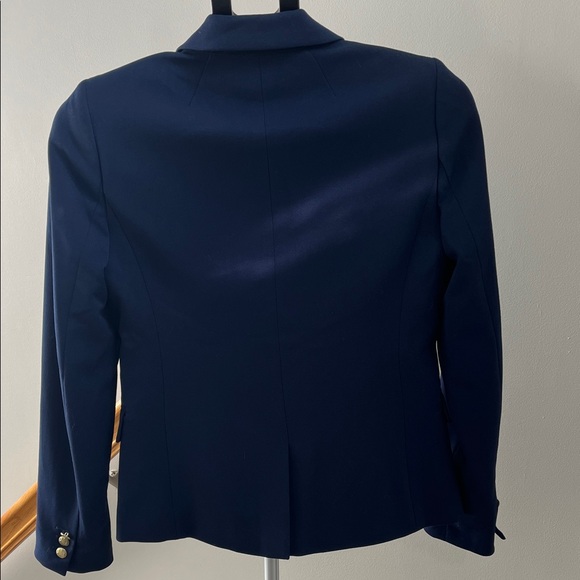 J. Crew Women's Navy Blazer with Gold Buttons - Size 2 - Picture 5 of 8